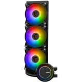 CPU koeling - MSI MAG CORELIQUID E360 WHITE - Vloeistofkoelsysteem processor - 360 mm - 3x 120 mm RGB fan - Zwart