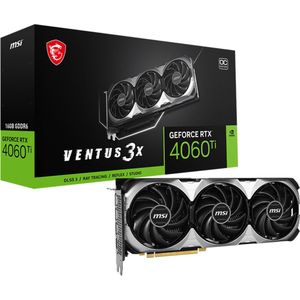 MSI GEFORCE RTX 4060 TI VENTUS 3X 16G OC carte graphique NVIDIA 16 Go GDDR6