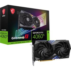 MSI GeForce RTX 4060 Ti Gaming X 16G grafische kaart - 16GB GDDR6 (18 Gbps/128-bit), PCI Express Gen 4x16, DisplayPort x 3 (v1.4a), HDMI™ 2.1a - Twin FROZR 9, TORX Fan 5.0, RGB