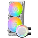 CPU koeling - MSI MAG CORELIQUID E240 WHITE - Vloeistofkoelsysteem processor - 240 mm - 2x 120 mm RGB fan - Wit