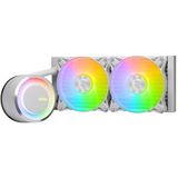 CPU koeling - MSI MAG CORELIQUID E240 WHITE - Vloeistofkoelsysteem processor - 240 mm - 2x 120 mm RGB fan - Wit