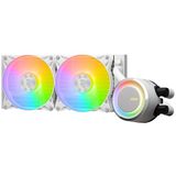 CPU koeling - MSI MAG CORELIQUID E240 WHITE - Vloeistofkoelsysteem processor - 240 mm - 2x 120 mm RGB fan - Wit