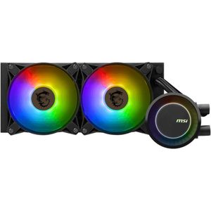 CPU koeling - MSI MAG CORELIQUID E240 WHITE - Vloeistofkoelsysteem processor - 240 mm - 2x 120 mm RGB fan - Wit