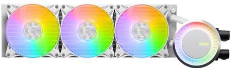 CPU koeling - MSI MAG CORELIQUID E360 WHITE - Vloeistofkoelsysteem processor - 360 mm - 3x 120 mm RGB fan - Wit