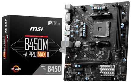 MSI B450M-A PRO MAX II moederbord AMD B450 Socket AM4 micro ATX