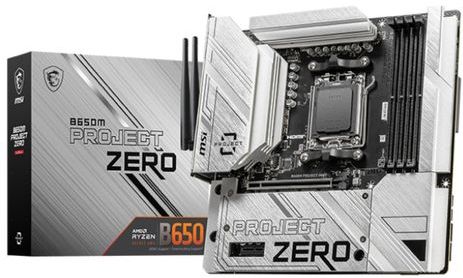 MSI B650M PROJECT ZERO - Moederbord - Zwart - Materiaal: PCB