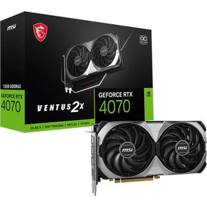 MSi GeForce RTX 4070 VENTUS 2X E 12G OC - Videokaart - 12GB GDDR6X - PCIe 4.0 - 1 x HDMI - 3x DisplayPort