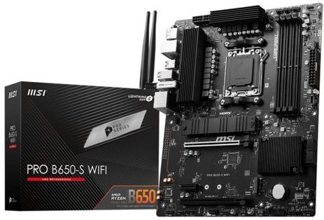 Moederbord - MSI PRO B650-S WIFI - ATX - Socket AM5 - AMD B650 - DDR5 - Realtek ALC897 - 2.5GBps LAN