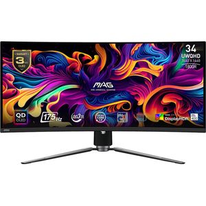 MSI MAG 341CQP QD-OLED - Ultrawide UWQHD Gaming Monitor - USB-C - 175hz - 34 inch