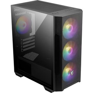 MSI MAG PANO M100R PZ - PC Case - Behuizing - Compatibel voor Micro-ATX, ITX - Gehard glas - Geen voeding (ATX) - Zwart