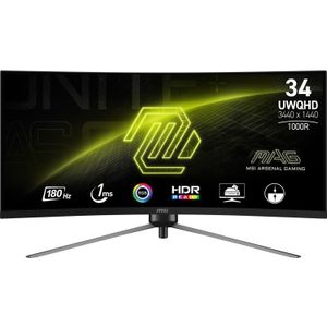 MSI MAG 345CQR - Ultrawide Curved QHD Gaming Monitor - 180Hz - 34 Inch