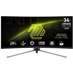 MSI MAG 345CQR Ultrawide Curved QHD Gaming Monitor 180HzInch