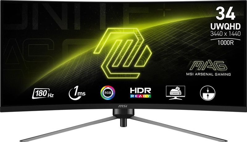 MSI MAG 345CQR Ultrawide Curved QHD Gaming Monitor 180HzInch