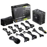 MSI - MAG A1000GL - PC-voedingseenheid - Zwart - 1000 W - 80 PLUS Gold
