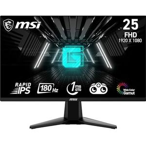 MSI G255F - 24,5 inch gaming monitor, FHD (1920 x 1080), 180 Hz / 1 ms, Adaptive-Sync, Display Port 1.2a, HDMI 2.0b, zwart