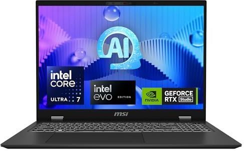 MSI - Prestige 16 - Notebook - Grijs - 16 inch - Intel Core Ultra 7 155H - 32 GB - 1000 GB