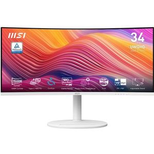 MSI - Modern MD342CQPW - Monitor - 34 Inch - UltraWide Quad HD - Gebogen
