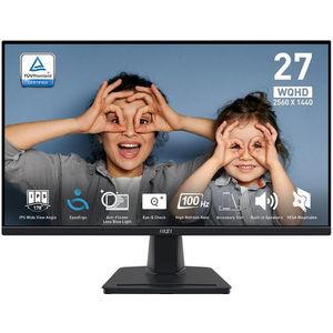 MSI Pro MP275Q computer monitor 68,6 cm (27") 2560 x 1440 Pixels Wide Quad HD LED Zwart