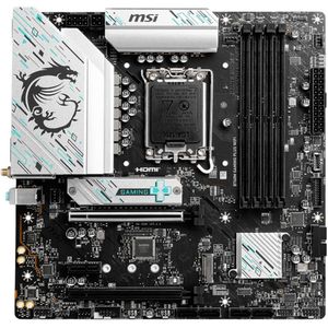 MSI B760M GAMING PLUS WIFI moederbord, mATX - ondersteunt Intel Core processoren van de 14e, 13e en 12e generatie, LGA 1700 - DDR5 6800+MHz/OC, 1x PCIe 4.0 x16, 2 x M.2 Gen4, 2.5G LAN, Wi-Fi 6E