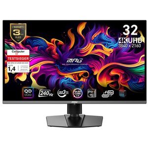 MSI MPG 321URXDE QD OLED computer monitor (") 3840 x 2160 Pixels 4K Ultra HD Zwart