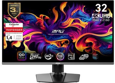 MSI MPG 321URXDE QD OLED computer monitor (") 3840 x 2160 Pixels 4K Ultra HD Zwart