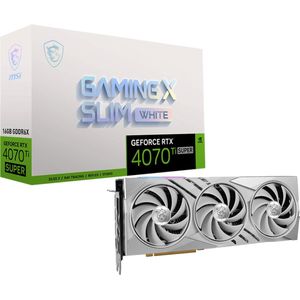 MSI GeForce RTX 4070 Ti SUPER 16G GAMING X SLIM WHITE - Videokaart - 16GB GDDR6X - PCIe 4.0 - 1x HDMI - 3x DisplayPort