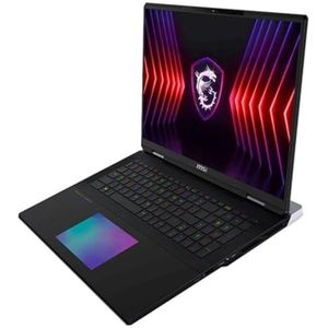 MSI Titan 18 HX A14VIG-080ES Laptop, 45,7 cm (18 inch), Intel Core i9 14900HX, 32GB x 2 RAM, 2 TB SSD, Windows 11 Home, Core Black, Spaans QWERTY-toetsenbord
