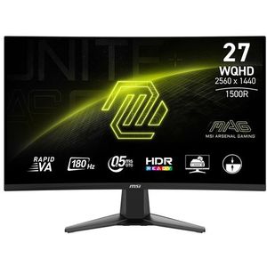 MSI - MAG 27CQ6F - Monitor - 27 Inch - 2560 X 1440 - 180 Hz - 0.5 Ms