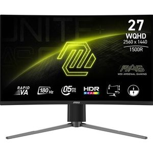 Msi - Mag 27cq6pf - 27 Inch Wqhd Va Led Gaming-monitor - Gebogen - 180Hz