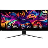MSI MPG 341CQPX QD-OLED computer monitor 86,4 cm (34") 3440 x 1440 Pixels UltraWide Quad HD Zwart