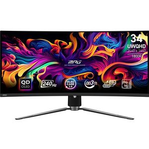 MSI MPG 341CQPX QD-OLED computer monitor 86,4 cm (34") 3440 x 1440 Pixels UltraWide Quad HD Zwart