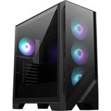 MSI - MAG FORGE 321R AIRFLOW - Computerbehuizing - Zwart, Transparant - Midi Tower
