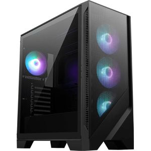 MSI - MAG FORGE 321R AIRFLOW - Computerbehuizing - Zwart, Transparant - Midi Tower