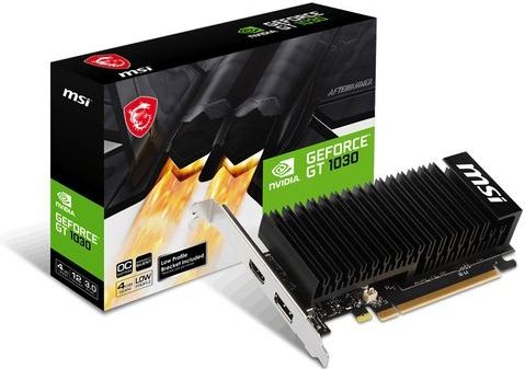MSI - GeForce GT 1030 - Videokaart - 4GB - GDDR4 - PCIe 3.0 - 1x HDMI 2.0b - 1x DisplayPort 1.4