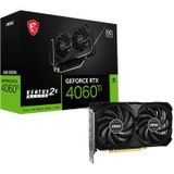 MSI NVIDIA GeForce RTX 4060 Ti 8G VENTUS 2X BLACK E1 OC Videokaart 8GB GDDR6 PCIe 1x HDMI 3x DisplayPort
