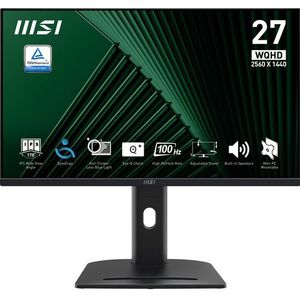 MSI Pro MP275QPG computer monitor 68,6 cm (27") 2560 x 1440 Pixels Wide Quad HD LCD Zwart