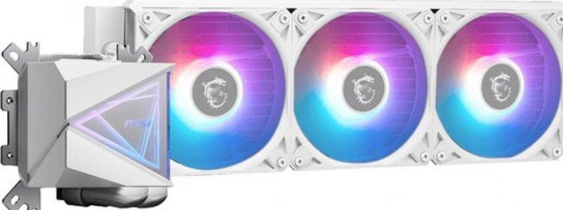 MSI MAG CORELIQUID I360 - AIO CPU Vloeibare Koeler - Wit - Vergrote Koperplaat - ARGB Blockhead