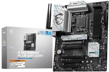 MSI B760 GAMING PLUS WIFI DDR4 Moederbord ATX Socket LGA1700 Intel B760 DDR4 Realtek AL RealtekG LAN Wi Fi 6E