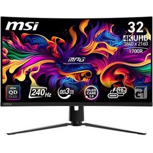 MSI MPG 321CURX QD-OLED - 4K UHD Curved Gaming Monitor - 240hz - 32 inch - USB-C PD 98W
