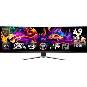 MSI - MPG 491CQPXDE - DQHD Monitor - Zwart - Quantum Dot OLED - 240Hz