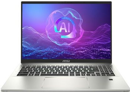 MSI Prestige A16 Al+A3HMG-036 AMD Ryzen AI 9 365 Laptop 40,6 cm (16") Quad HD+ 32 GB LPDDR5x-SDRAM 1 TB SSD Wi-Fi 7 (802.11be) Windows 11 Home Zilver