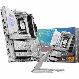 MSI MPG B850 Edge TI WiFi Mainboard, ATX - Unterstützt AMD Ryzen 9000/8000 / 7000 Prozessoren, AM5-80A SPS VRM, DDR5 Memory Boost (8400+MT/s OC), PCIe 5.0 x16, M.2 Gen5, Wi-Fi 7, 5G LAN