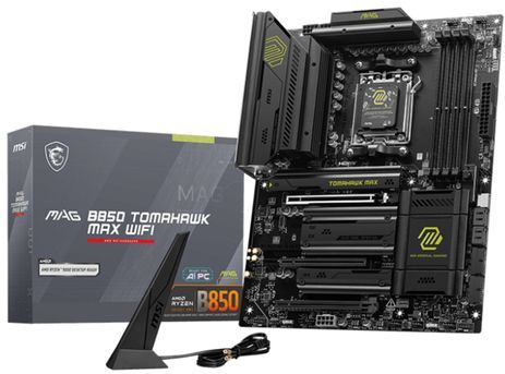 MSI - MAG B850 Tomahawk Max - Moederbord - Zwart - Materiaal: Metaal
