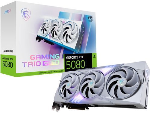 MSI - GeForce RTX 5080 - Videokaart - Wit - 16GB GDDR7 - PCIe 5.0