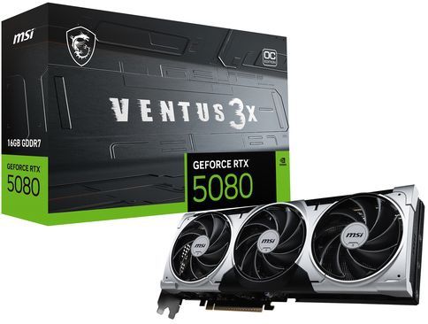 MSI - GeForce RTX 5080 VENTUS 3X OC PLUS - Videokaart - 16GB GDDR7 - PCIe 5.0