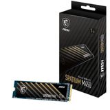 MSI SPATIUM M450 SSD 1 TB - interne PCIe 4.0 NVMe M.2 V1 SSD-harde schijf, 3400 MB/s lezen en 2400 MB/s schrijven, 3D NAND, geïntegreerde gegevensbeveiliging, centrum