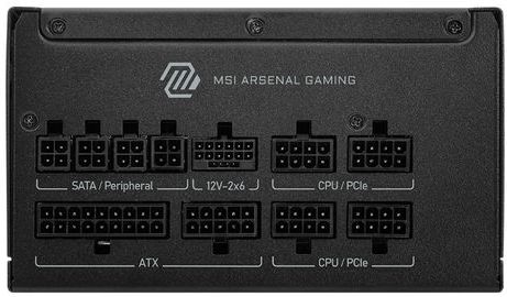 MSI - MAG A850GLS - PC Voeding - Zwart - 850 Watt - 80 PLUS Gold