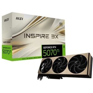 MSI - GeForce RTX 5070 Ti - Videokaart - 16 GB GDDR7 - PCIe 5.0 - 1x HDMI - 3x DisplayPort