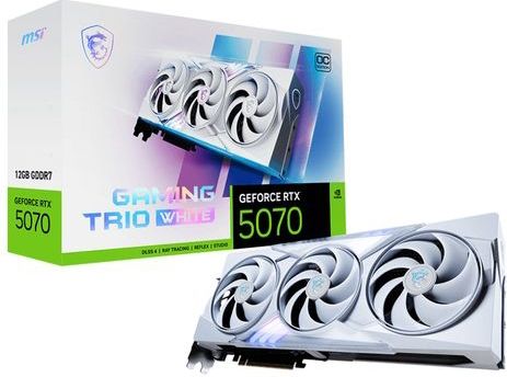 MSI - NVIDIA GeForce RTX 5070 - Videokaart - Wit - 12 GB GDDR7
