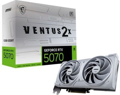 MSI - NVIDIA GeForce RTX 5070 VENTUS 2X OC White - Videokaart - 12GB - GDDR7 - PCIe 5.0